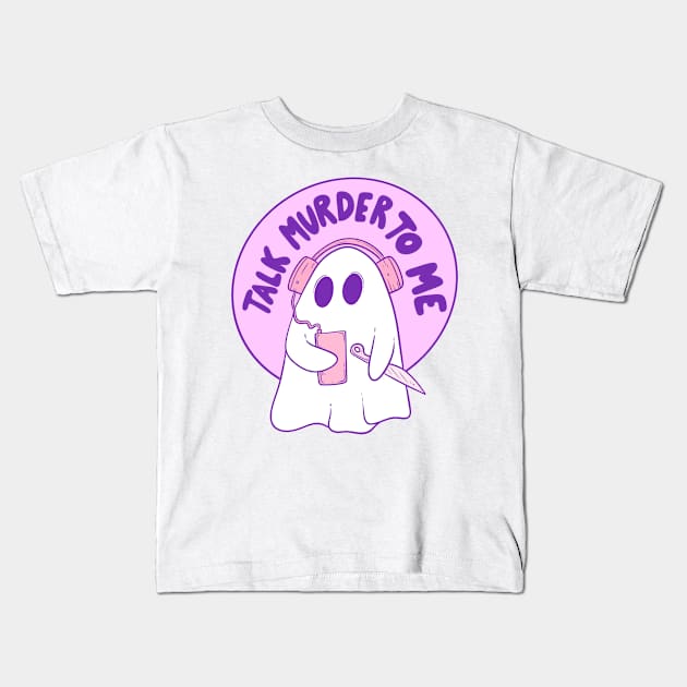 Talk murder to me Kids T-Shirt by Jess Adams